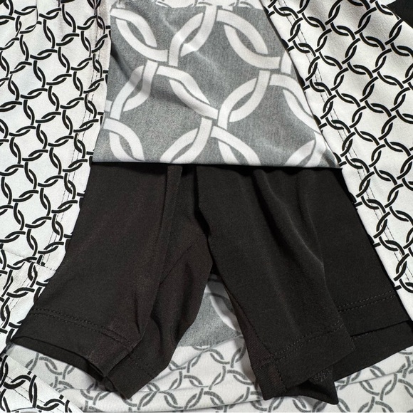 ❤️3/$30 Susan Graver Black White Geometric Chain Link Print Skort - Size M - Picture 6 of 8